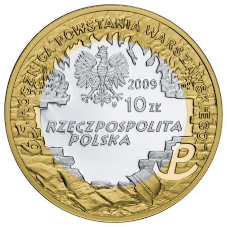 10 zł, 65. rocznica Powstania Warszawskiego - poeci warszawscy - K. K. Baczyński, 2009