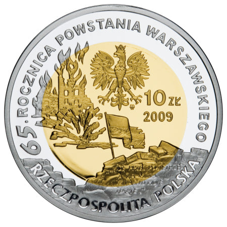 10 zł, 65. rocznica Powstania Warszawskiego - poeci warszawscy - T. Gajcy, 2009