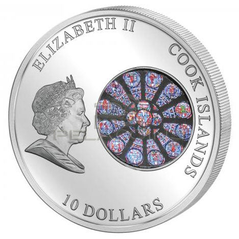 Cook Islands 2011 10$ Windows of Heaven - Notre Dame