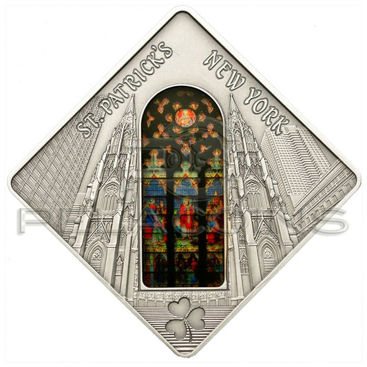 Palau 2011 10$ St. Patrick New York Sacred - Art Holy Windows