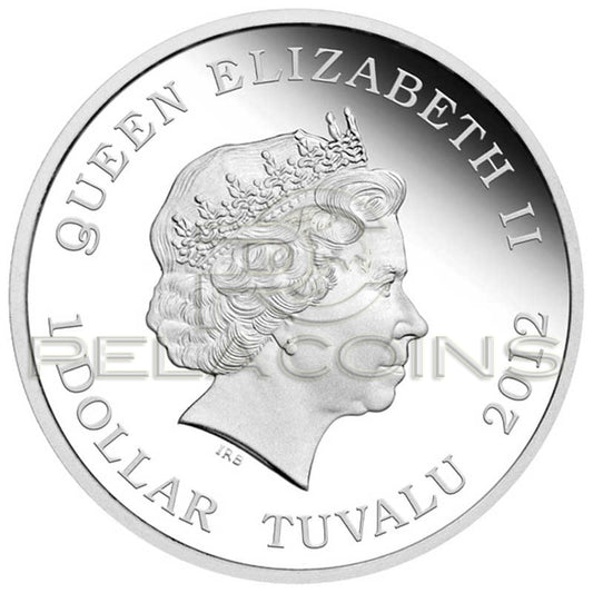 Tuvalu 2012 1$ Dragons of Legend - Red Welsh Dragon