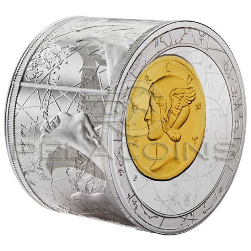 Niue 2013 $50 Fortuna Redux Mercury 3D - Cylinder Shaped 6 Oz