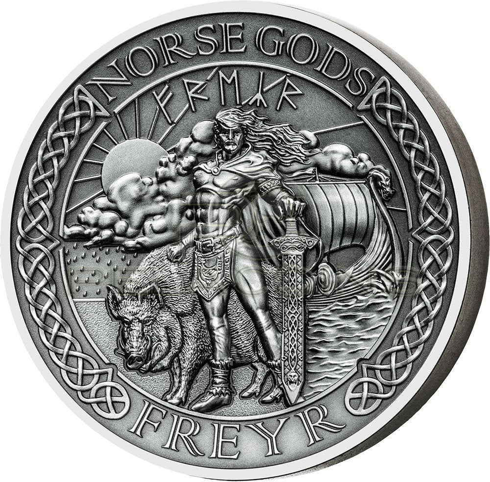 Cook Islands 2016 10$ Norse Gods IX - Freyr 2oz Ultra High Relief