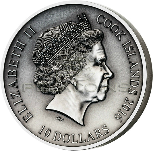 Cook Islands 2016 10$ Norse Gods IX - Freyr 2oz Ultra High Relief