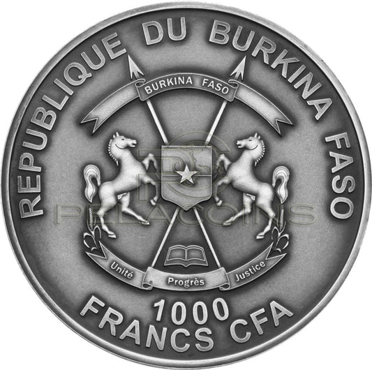 Burkina Faso 2016 1000 Francs Chateau Renard Meteorite 1oz