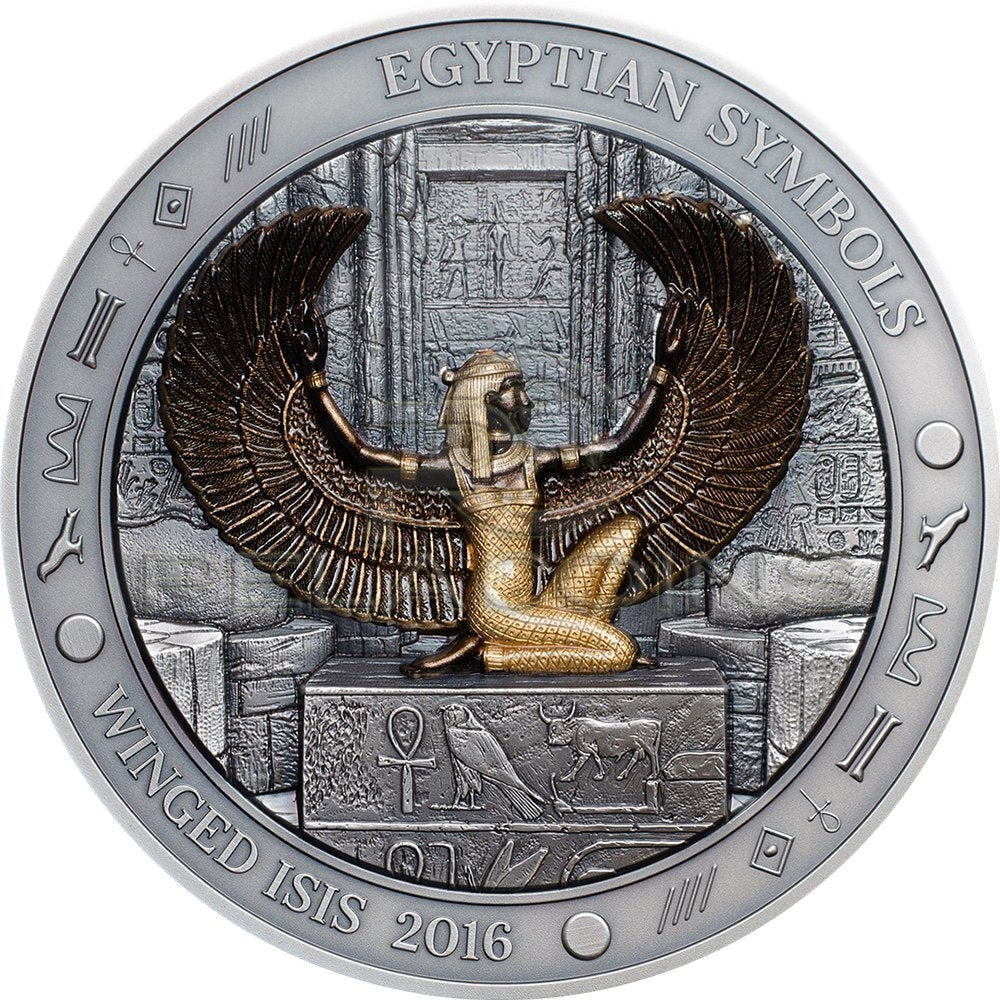 Palau 2016 20$ Winged ISIS - Egyptian Symbols 3oz