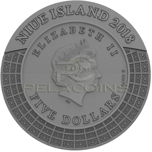 Niue Island 2018 5$ Gods of Olympus - Hades 2oz