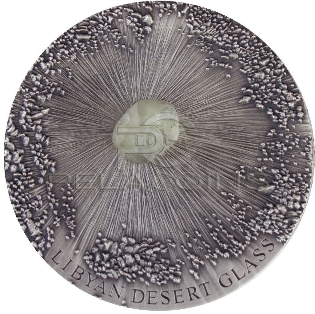 Chad 2017 5000 Francs Libyan Desert Glass - Meteorite Art 5oz