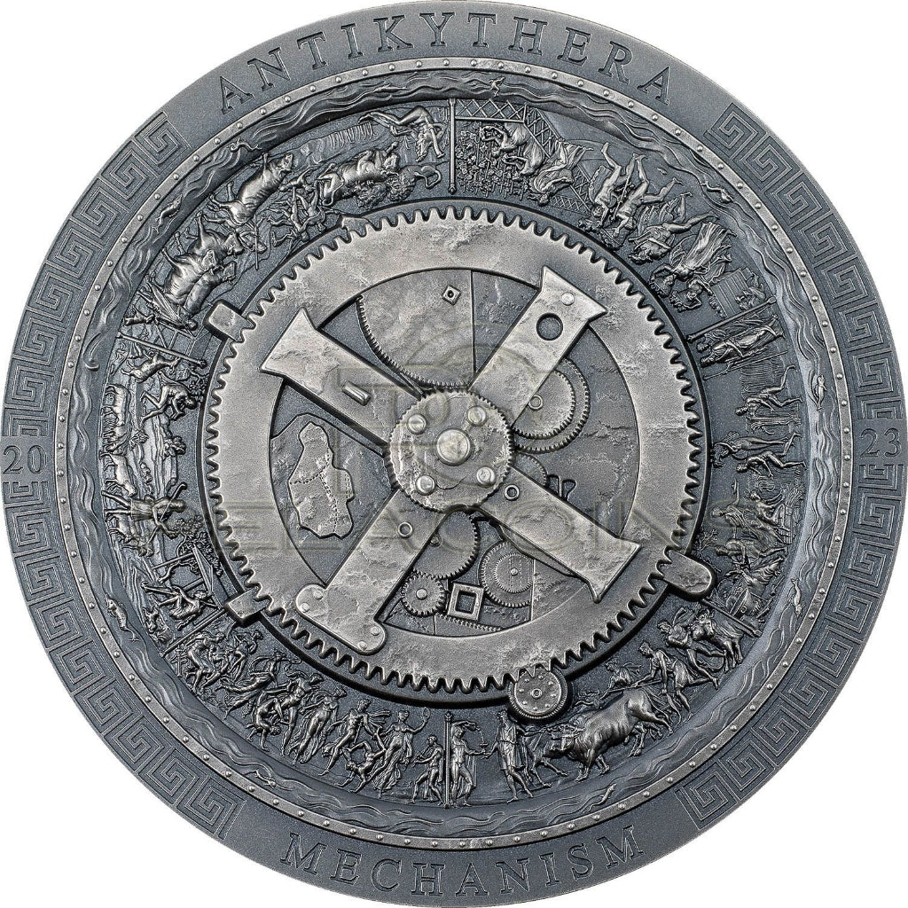 Cook Islands 2023 20$ Antikythera Mechanism Archeology & Symbolism Antiqued 3oz