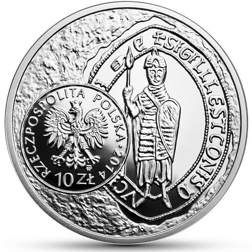 10 zł, Historia monety polskiej – brakteat Leszka Białego , 2014