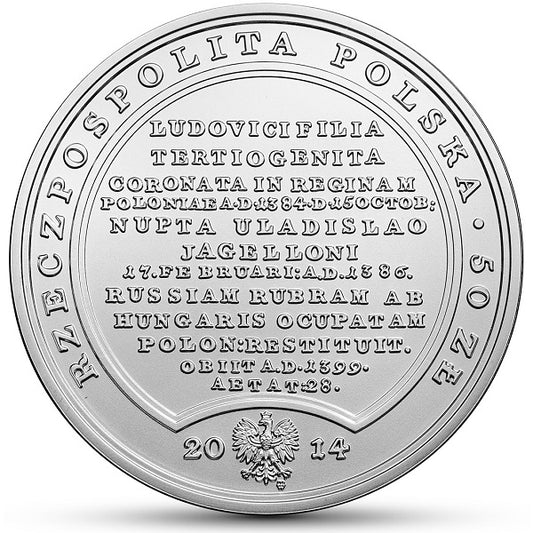 50 zł, Skarby Stanisława Augusta - Jadwiga Andegaweńska, 2014