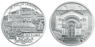 10 Euro, Great Abbeys of Austria - Abbey of St. Paul im Lavanttal, 2007