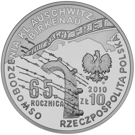 10 zł, 65. rocznica oswobodzenia KL Auschwitz-Birkenau, 2010