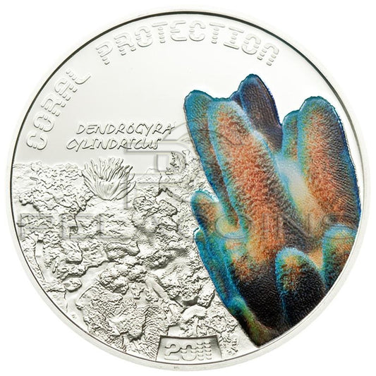 Tuvalu 2011 1$ Coral Protection - Dendrogyra Cylindricus