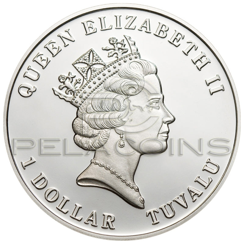 Tuvalu 2011 1$ Coral Protection - Dendrogyra Cylindricus