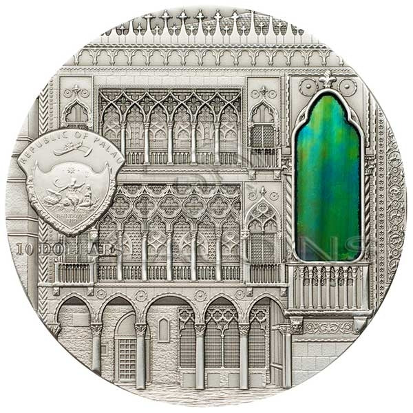 Palau 2013 10$ Tiffany Art - Venetian Gothic