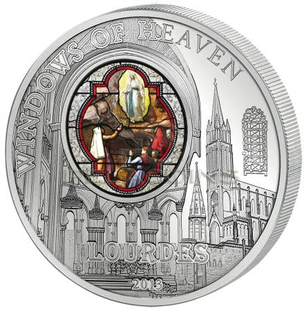 Cook Islands 2013 10$ Windows of Heaven - Lourdes