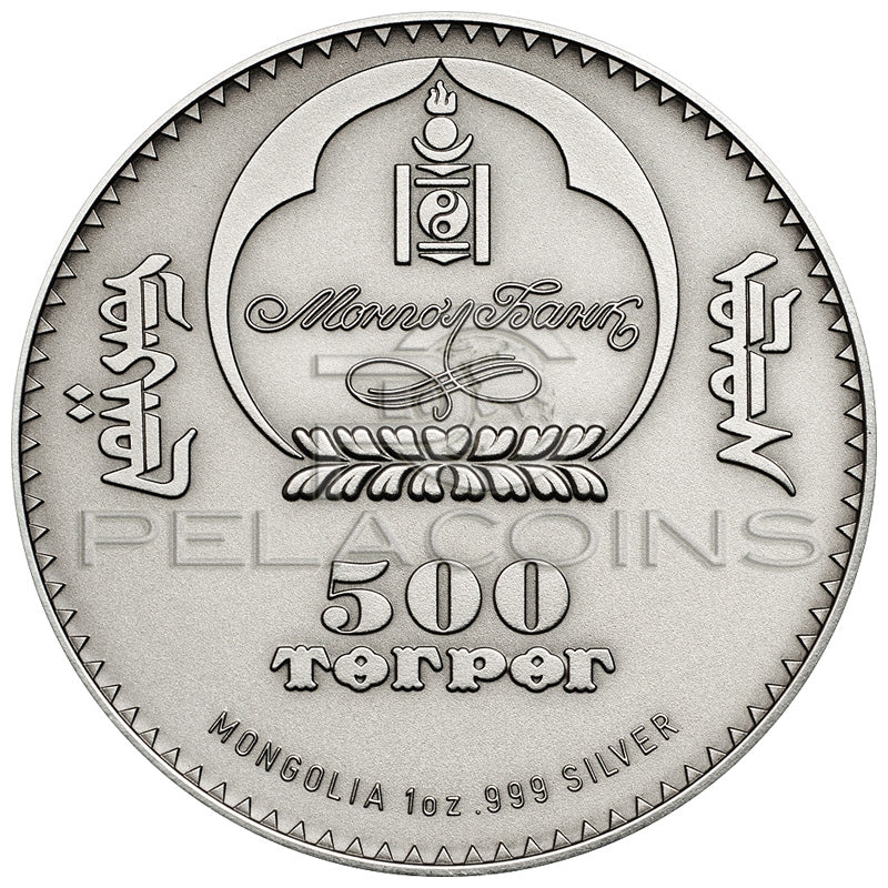 Mongolia 2014 500 Togrog Manul Pallas Cat Wildlife Protection