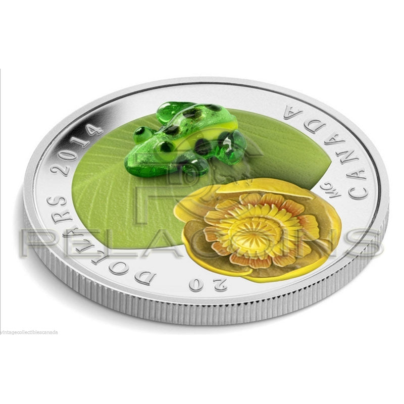 Kanada 2014 $20 Murano Venetian Glass Frog on Water Lily