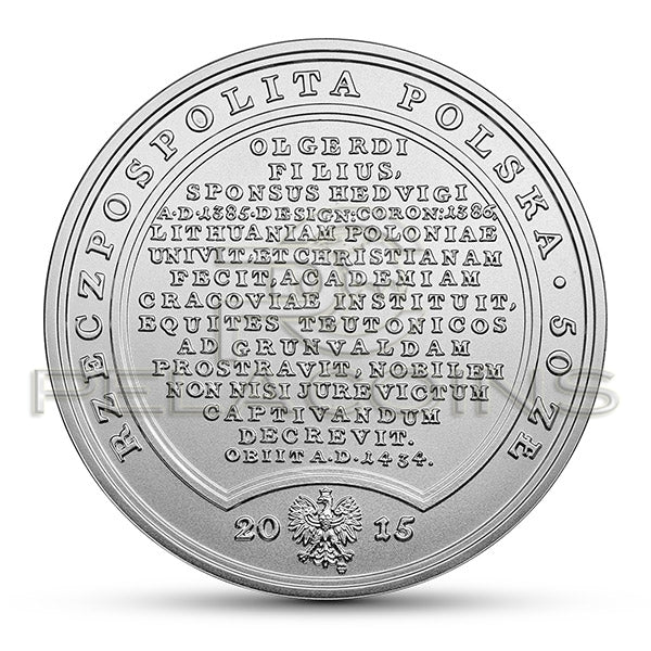 Polska 2015 50 zł Skarby Stanisława Augusta – Władysław Jagiełło
