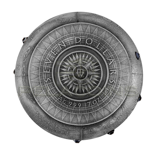 Niue Islands 2015 7$ Seven new Wonders of the World - spherical shape 7oz Antique finish