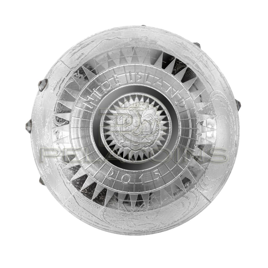 Niue Islands 2015 7$ Seven new Wonders of the World - spherical shape 7oz Proof