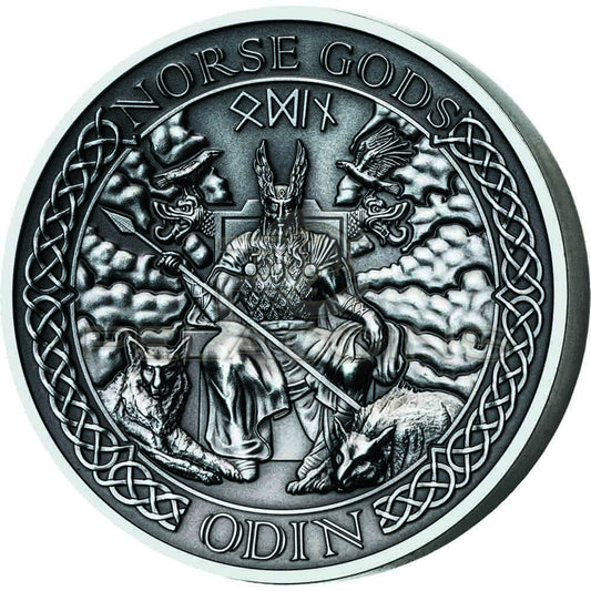 Cook Islands 2015 10$ Norse Gods I - Odin 2oz Ultra High Relief