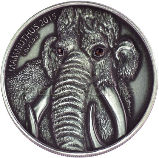 Burkina Faso 2015 1000 Francs Mammoth Mother Real Eyes 1oz