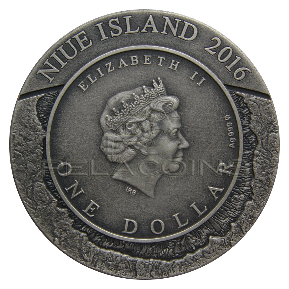 Niue Island 2016 1$ Popigai Meteorite Crater 1oz
