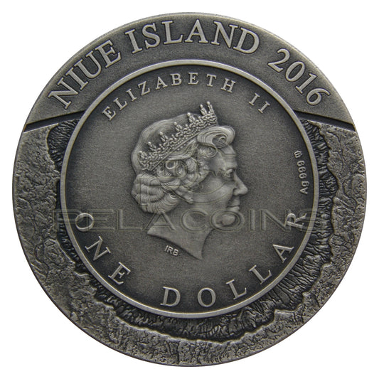 Niue Island 2016 1$ Popigai Meteorite Crater 1oz