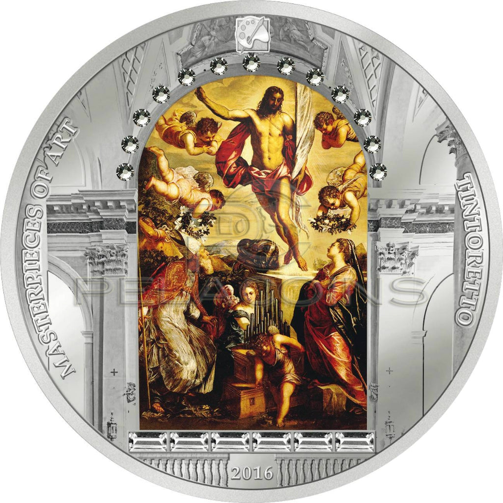 Cook Islands 2016 20$ Masterpieces of Art - Resurrection of Jesus - Tintoretto