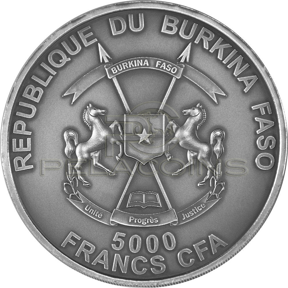 Burkina Faso 2013 5000 Francs Smilodon Children Real Eye Saber 10oz