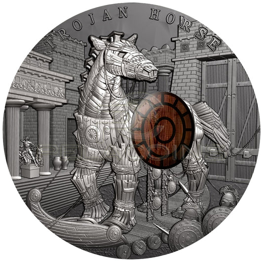 Niue Island 2016 10$ Ancient Myths - Trojan Horse 2oz