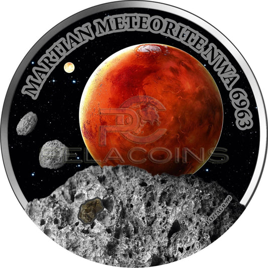 Niue Island 2016 1$ Mars Martian Meteorite NWA 6963