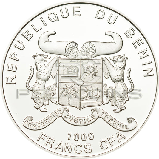 Benin 2016 1000 Francs Marihuana - Cannabis Sativa High Relief 1oz