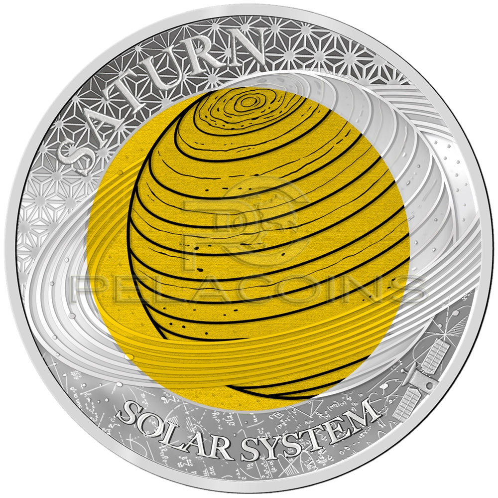 Palau 2017 2$ Saturn Niobium - Solar System