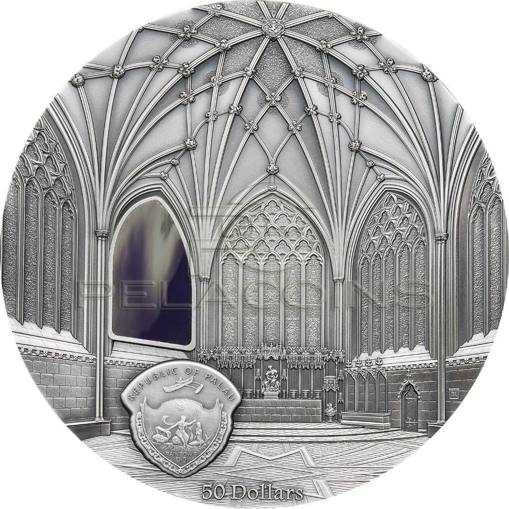 Palau 2017 50$ Tiffany Art -Wells Cathedral 1KG