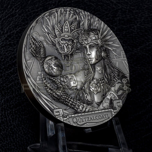 Cook Island 2017 20$ God Quetzalcoatl - Feathered Serpent Gods Of The World 3oz