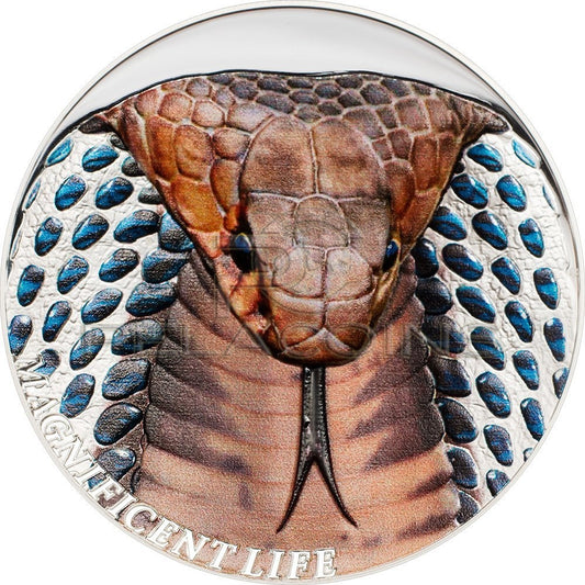 Cook Islands 2017 5$ Magnificent Life Cobra 1oz Silver Coin