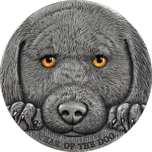 Cameroon 2018 3000 Francs Year of the Dog Chinese Lunar Calendar 3oz