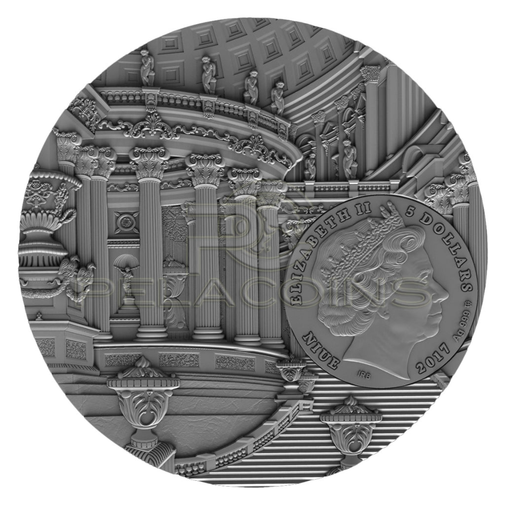 Niue Island 2017 5$ Amber Art II - Renaissance 2oz