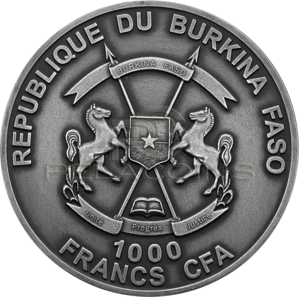 Burkina Faso 2017 1000 Francs Chameleon Eye - Real Eye Effect 1oz
