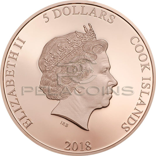 Cook Islands 2018 5$ SALVATORE Dali Money Heist Revolutionary Masks 1oz