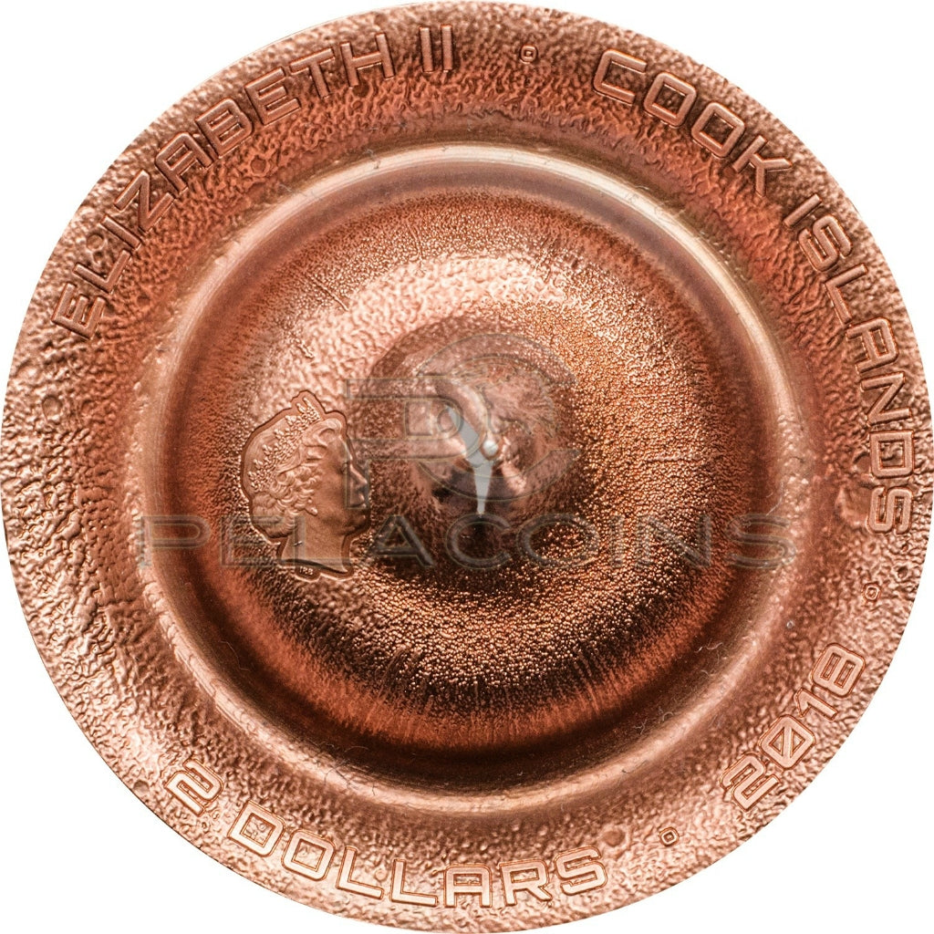 Cook Islands 2018 2$ Erfoud Meteorite NWA 6827