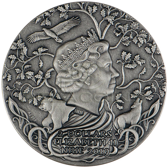 Niue Island 2019 2$ Slavic Gods - Svetovid 2oz