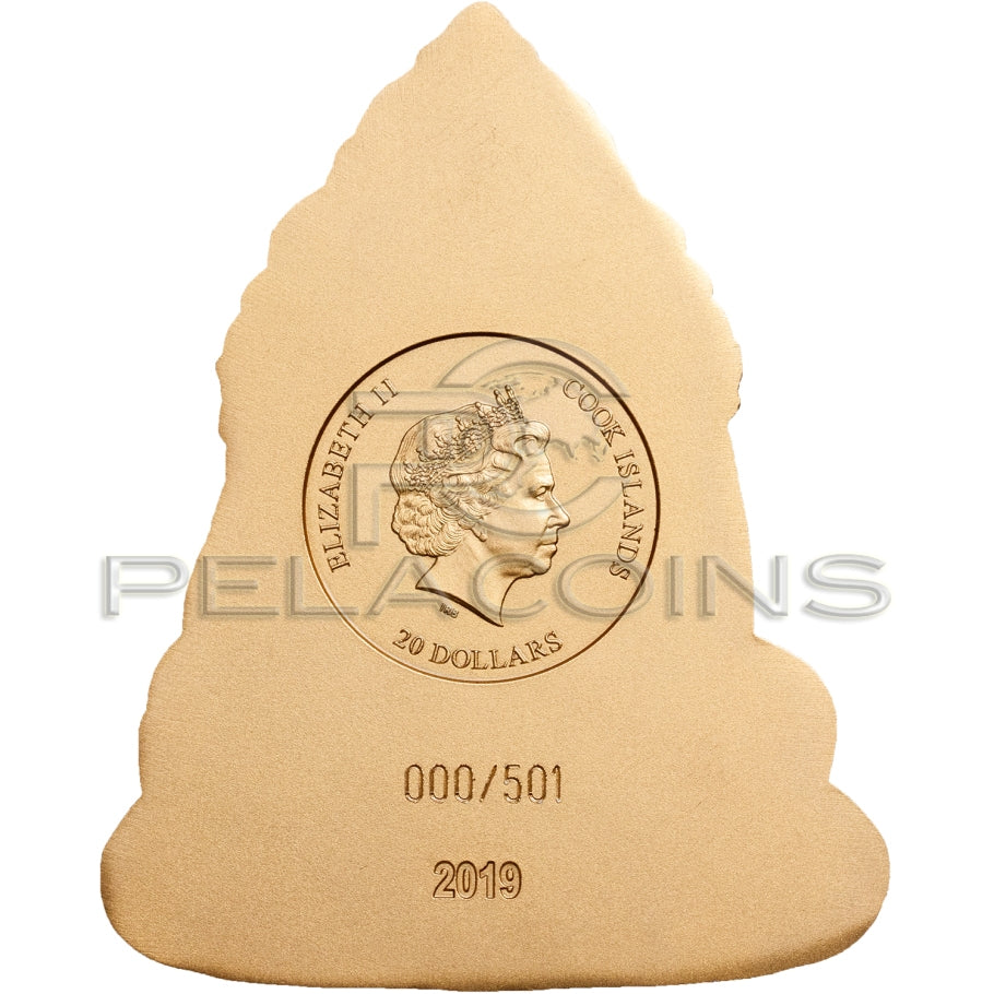 Cook Islands 2019 20$ LORD GANESHA Shaped 3oz