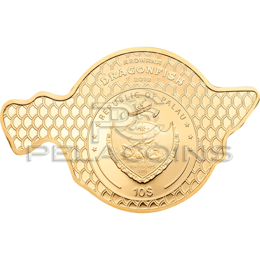Palau 2019 10$ DRAGONFISH Golden Arowana 2oz