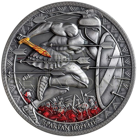Cameroon 2019 3000 Francs SPARTAN HOPLITE  Legendary Warriors Series 3oz