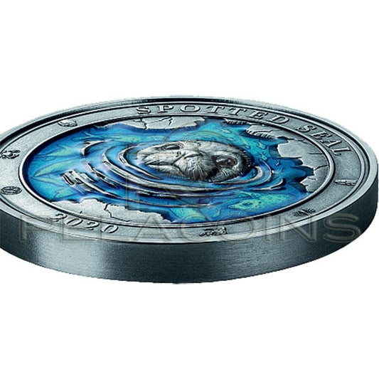 Barbados 2020 5$ Underwater World - Spotted Seal 3oz