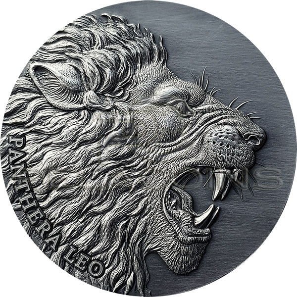 Cameroon 2020 2000 Francs PANTHERA LEO Expressions of Wildlife 2oz Silver Coin